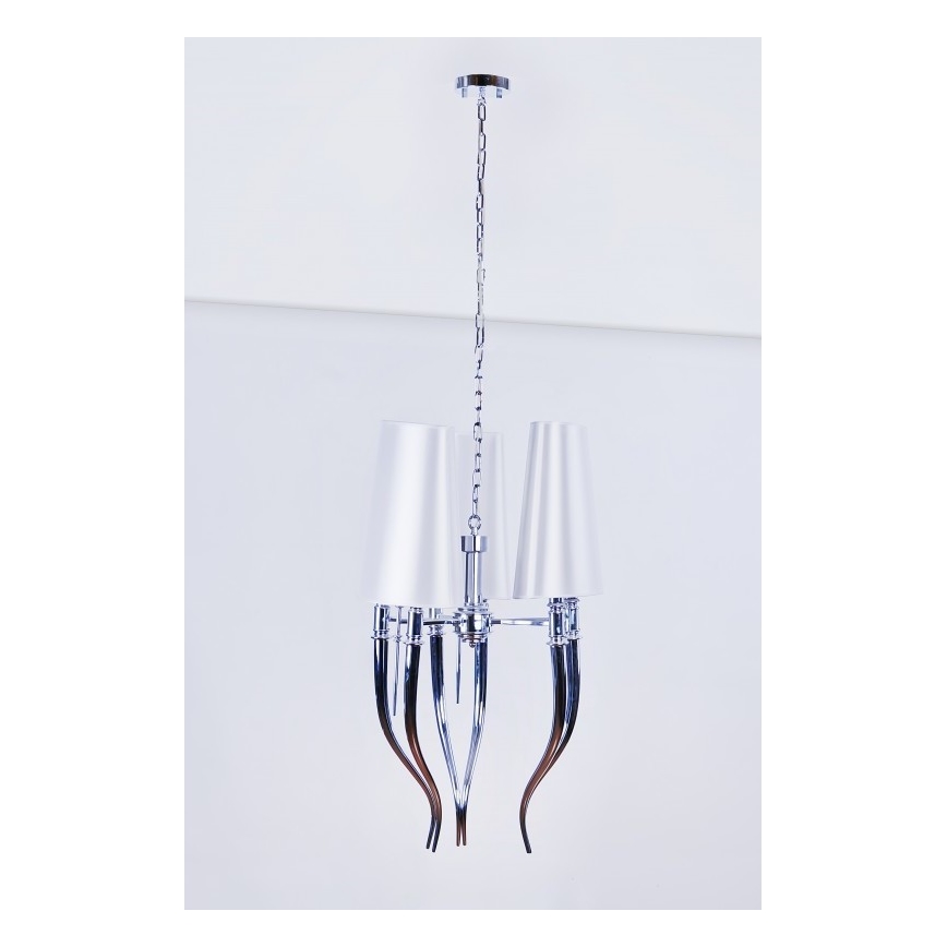 Azzardo AZ0028 - Luster na reťazi DIABLO 6xE14/11W/230V biela