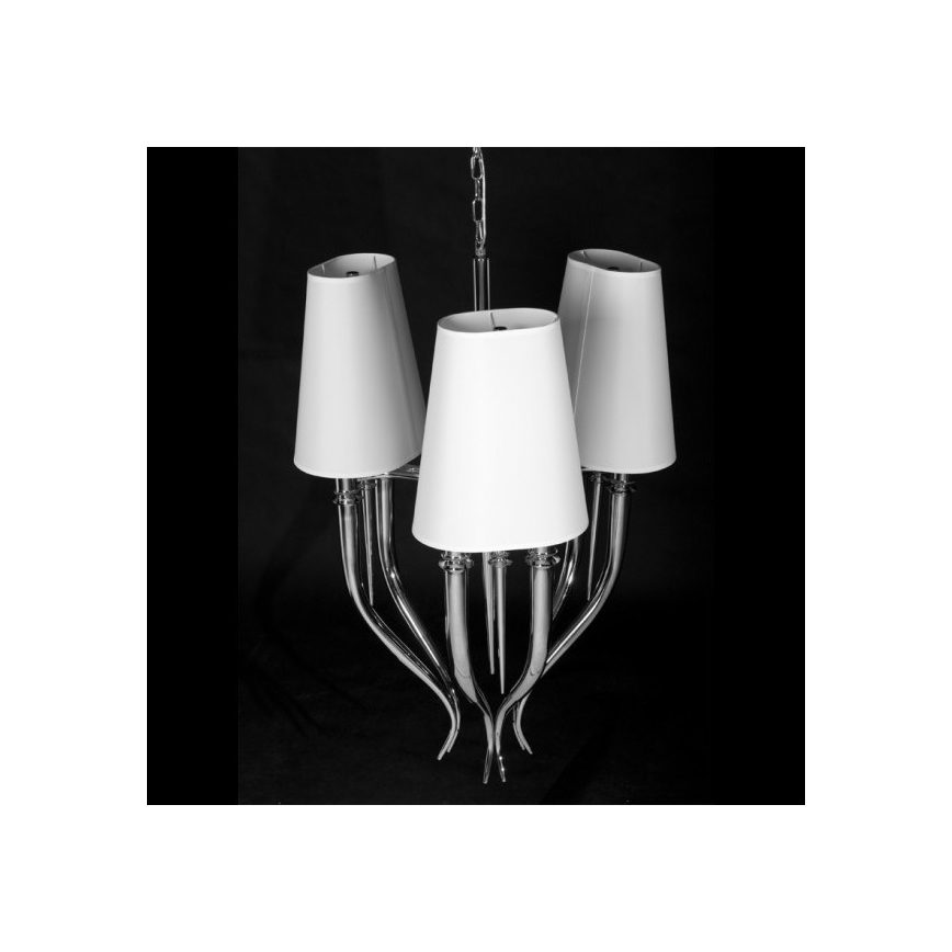 Azzardo AZ0028 - Luster na reťazi DIABLO 6xE14/11W/230V biela