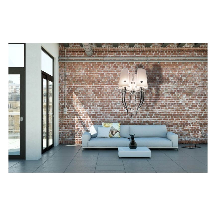 Azzardo AZ0028 - Luster na reťazi DIABLO 6xE14/11W/230V biela