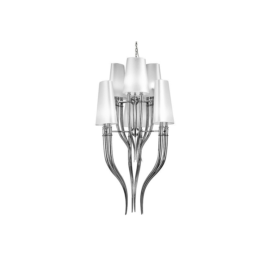 Azzardo AZ0173 - Luster na reťazi DIABLO 12xE14/11W/230V biela