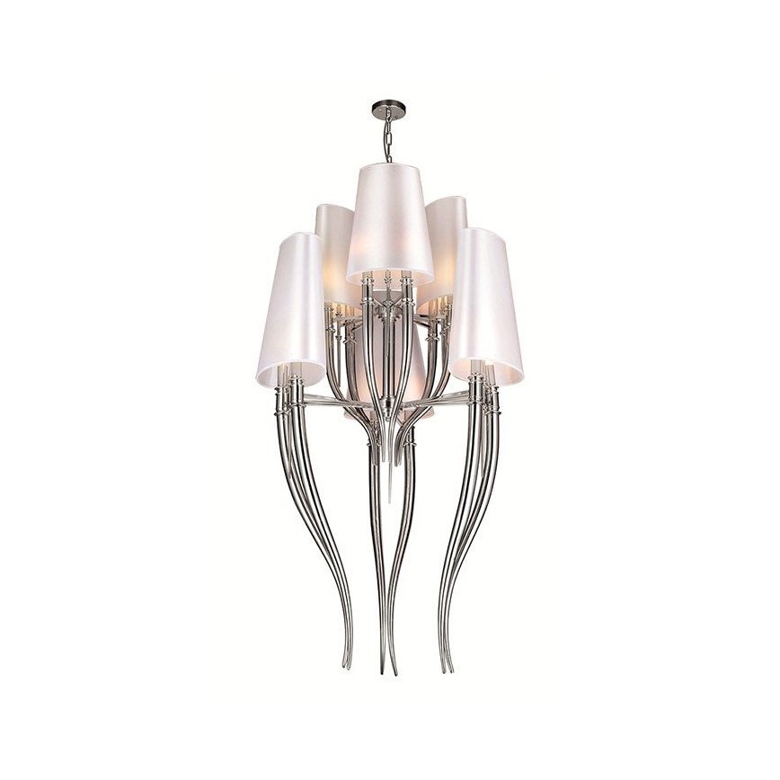 Azzardo AZ0173 - Luster na reťazi DIABLO 12xE14/11W/230V biela