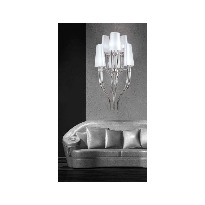 Azzardo AZ0173 - Luster na reťazi DIABLO 12xE14/11W/230V biela