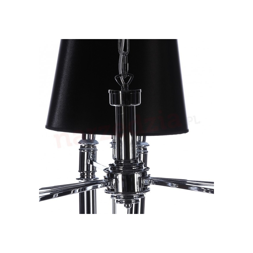 Azzardo AZ1417 - Luster na reťazi DIABLO 12xE14/11W/230V čierna