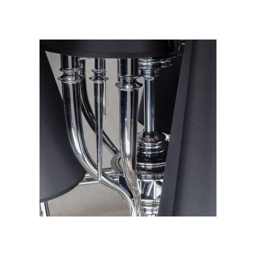 Azzardo AZ1417 - Luster na reťazi DIABLO 12xE14/11W/230V čierna