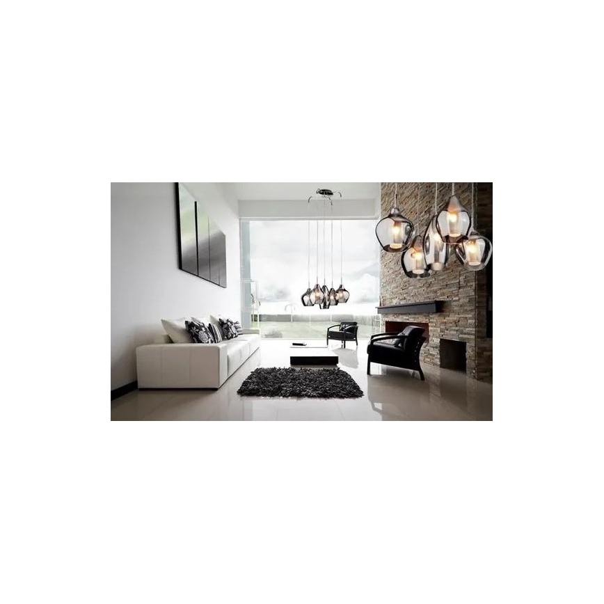 Azzardo AZ2149 - Luster na lanku AMBER MILANO 3xG9/40W/230V