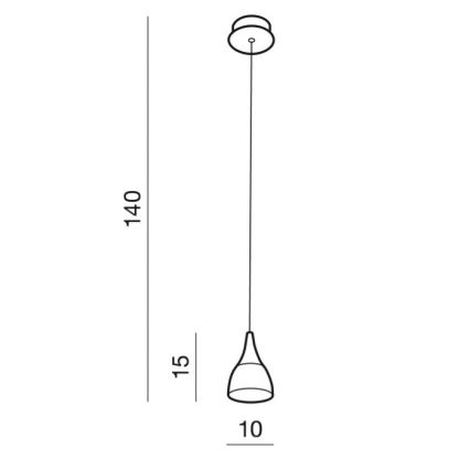 Azzardo AZ2847 - LED Luster na lanku DALMATIA 1xLED/5W/230V