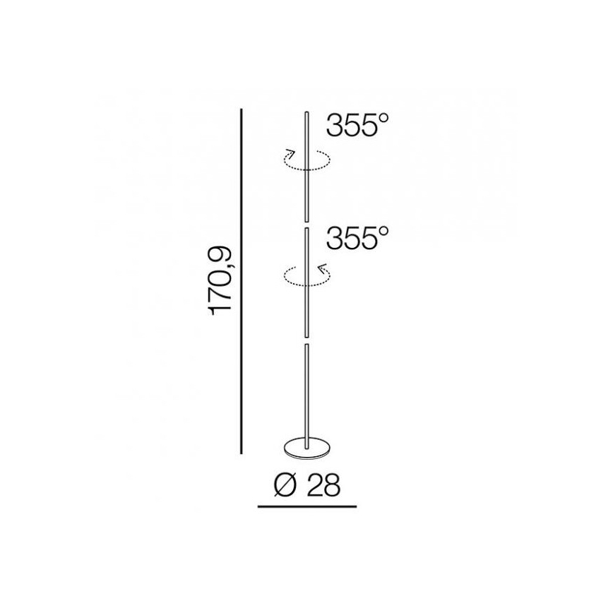 Azzardo AZ3205 - LED Stojacia lampa TETA LED/33W/230V