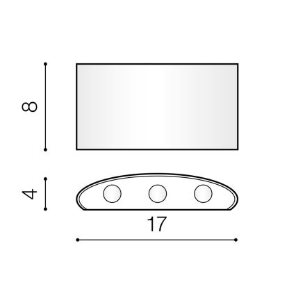 Azzardo AZ3484 - LED Vonkajšie nástenné svietidlo GINNA 6xLED/1W/230V IP54