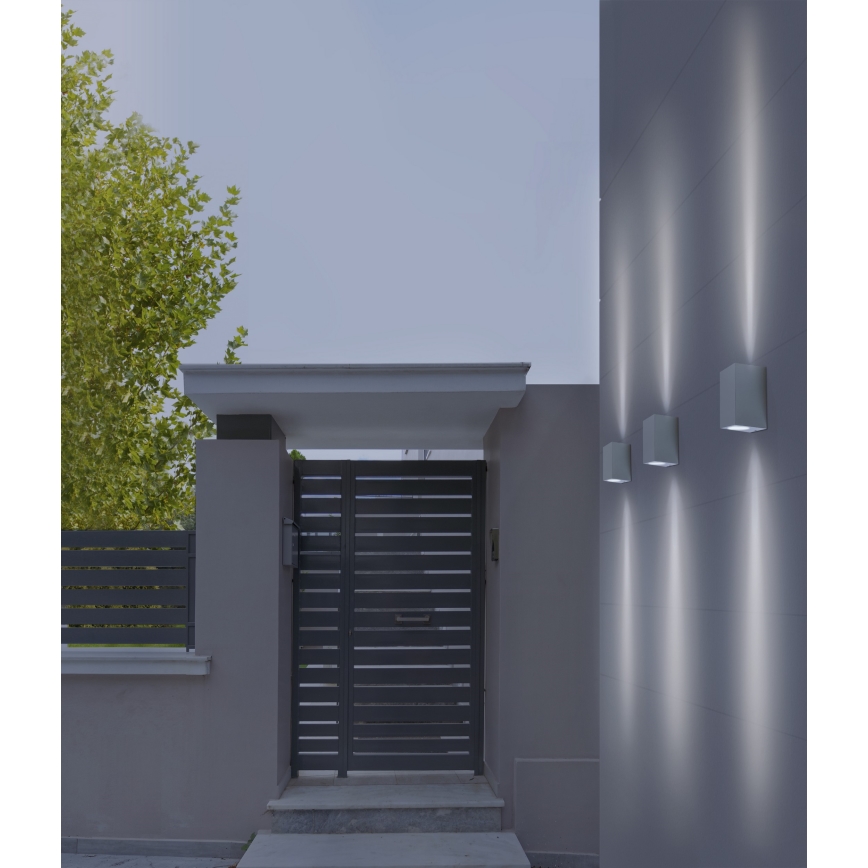 Azzardo AZ4267 - Vonkajšie nástenné svietidlo RIMINI 1xGU10/35W/230V IP54 hranatý