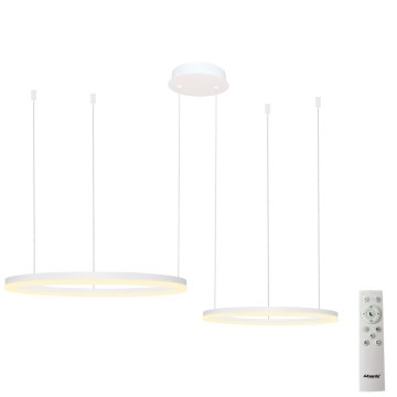 Azzardo AZ4977 - LED Stmievateľný luster na lanku HALO LED/90W/230V biela + diaľkové ovládanie