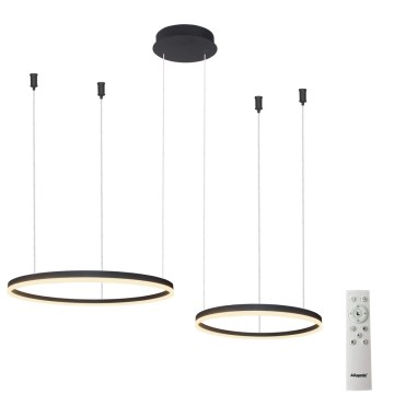 Azzardo AZ4978 - LED Stmievateľný luster na lanku HALO LED/90W/230V čierna + diaľkové ovládanie