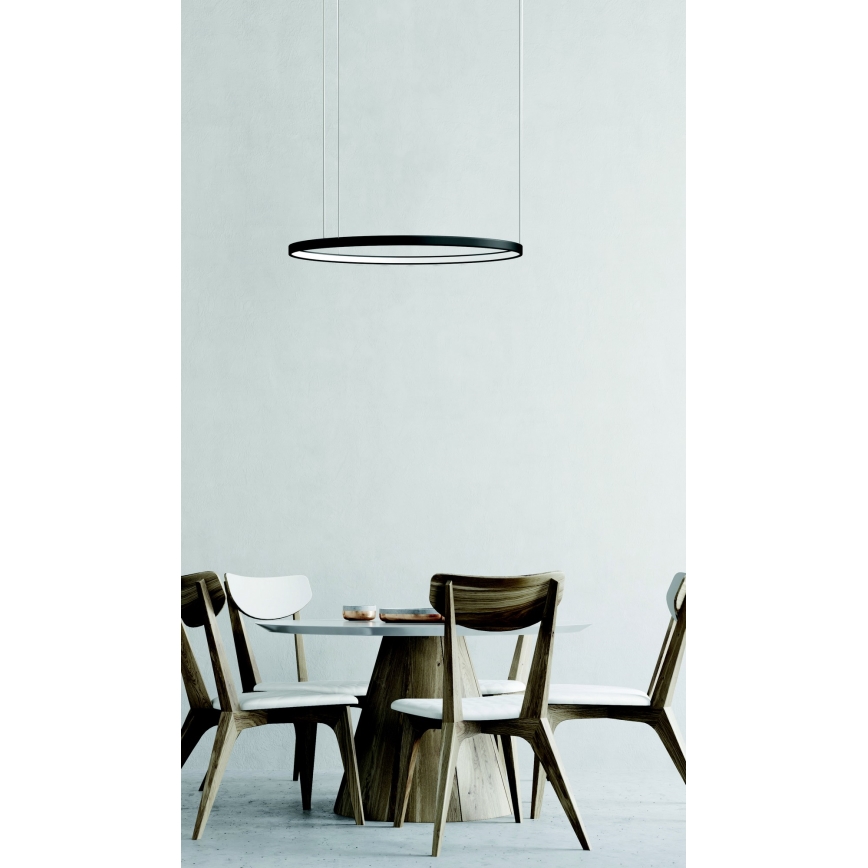 Azzardo AZ5016 -LED Stmievateľný luster na lanku AGNES LED/38W/230V pr. 48 cm čierna