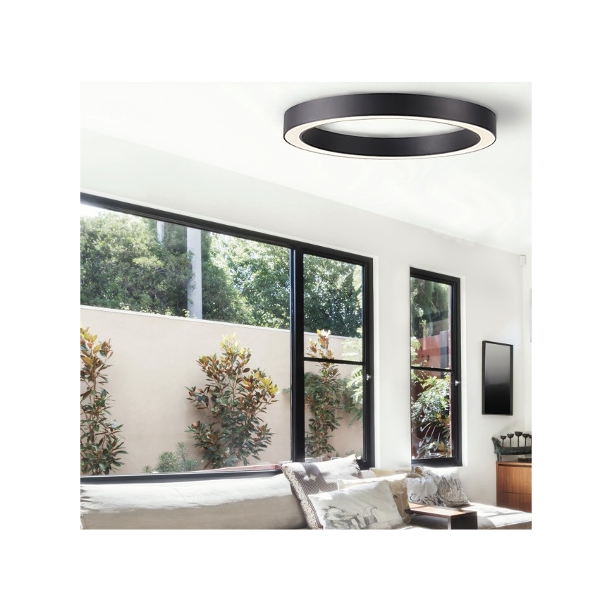 Azzardo AZ5032 - LED Stmievateľné stropné svietidlo MARCO LED/50W/230V čierna + diaľkové ovládanie