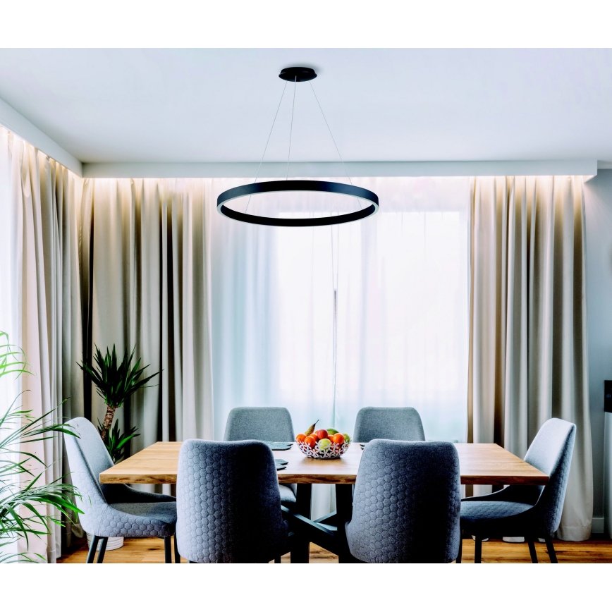 Azzardo AZ5050 - LED Stmievateľný luster na lanku MARCO LED/80W/230V čierna + diaľkové ovládanie