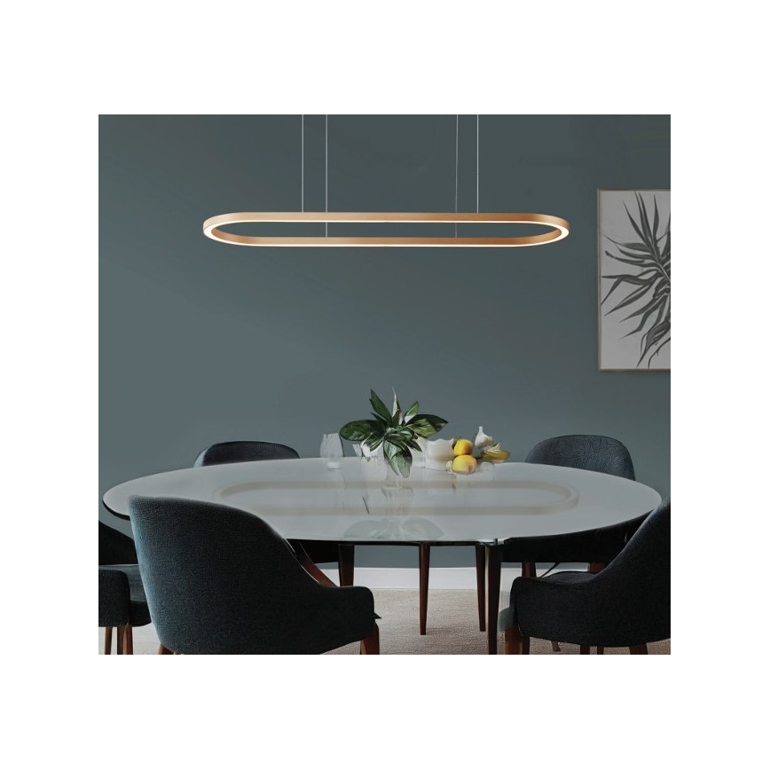 Azzardo AZ5056 - LED Stmievateľný luster na lanku ELENA LED/50W/230V 120 cm zlatá