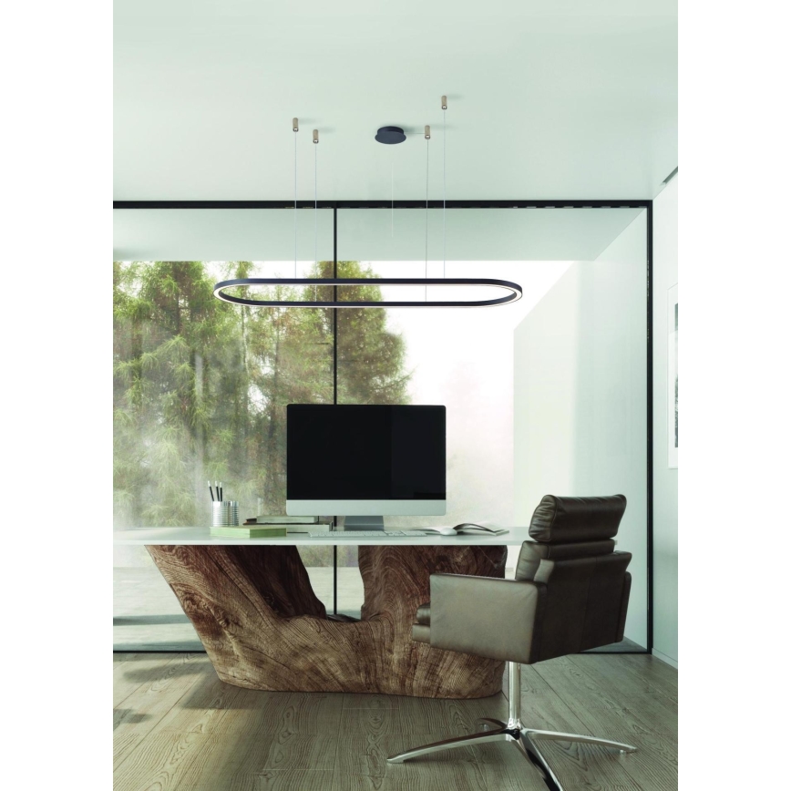 Azzardo AZ5057 - LED Stmievateľný luster na lanku ELENA LED/60W/230V 150 cm čierna