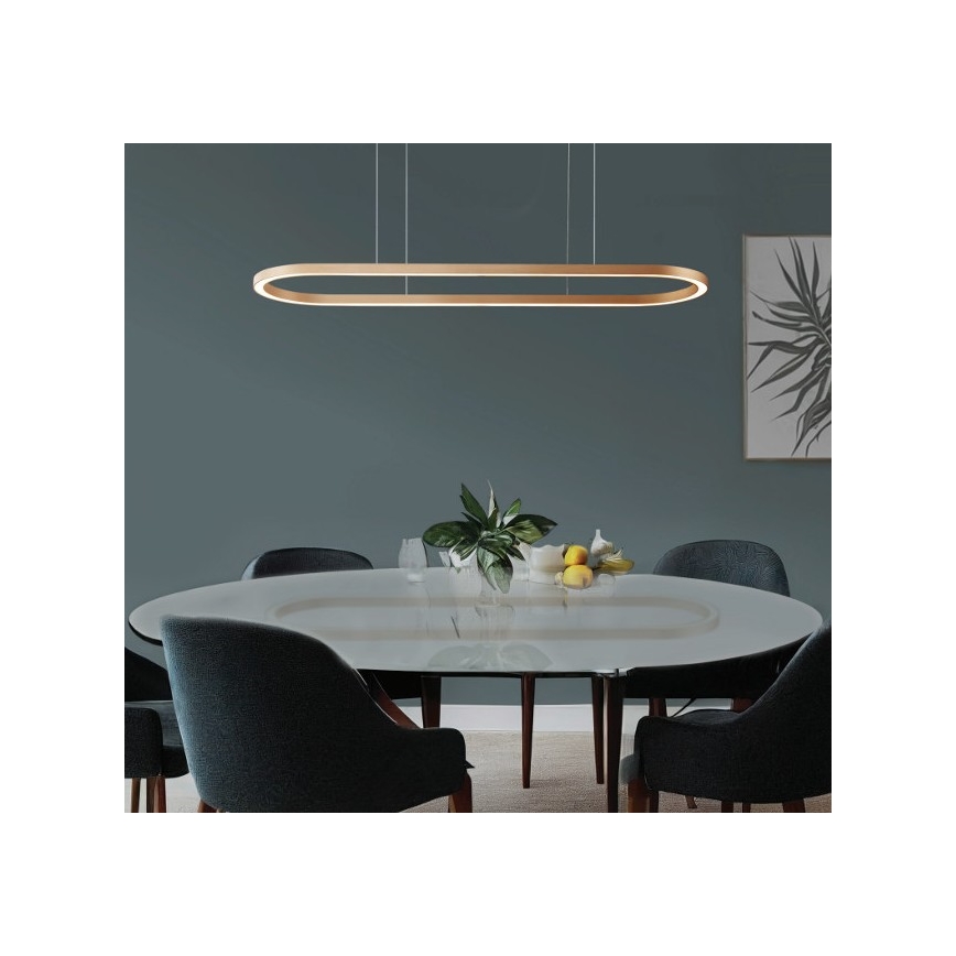 Azzardo AZ5058 - LED Stmievateľný luster na lanku ELENA LED/60W/230V 150 cm zlatá