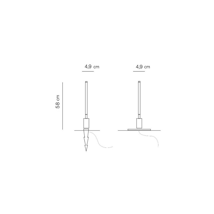 Azzardo AZ5337 - LED Vonkajšia lampa FREDO LED/6W/230V IP54 58 cm