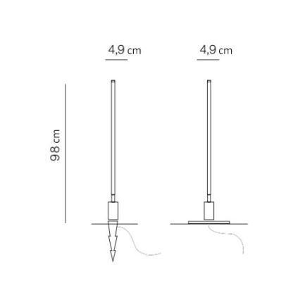 Azzardo AZ5338 - LED Vonkajšia lampa FREDO LED/12W/230V IP54 98 cm