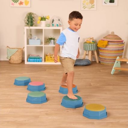 B-Toys - Detské balančné stupienky BALANCE & HOP 6 ks