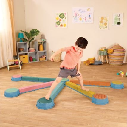 B-Toys - Detské balančné stupienky BALANCE & HOP 6 ks