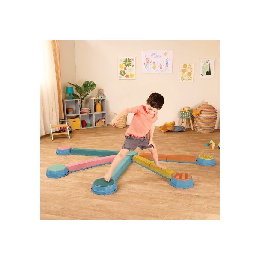 B-Toys - Detské balančné stupienky BALANCE & HOP 6 ks
