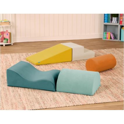 B-Toys - Detské penové kocky MAXI WONDERSHAPES 5 ks