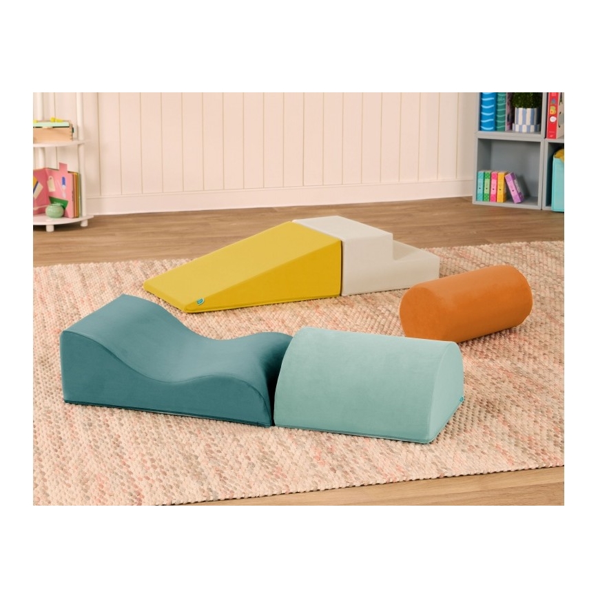 B-Toys - Detské penové kocky MAXI WONDERSHAPES 5 ks