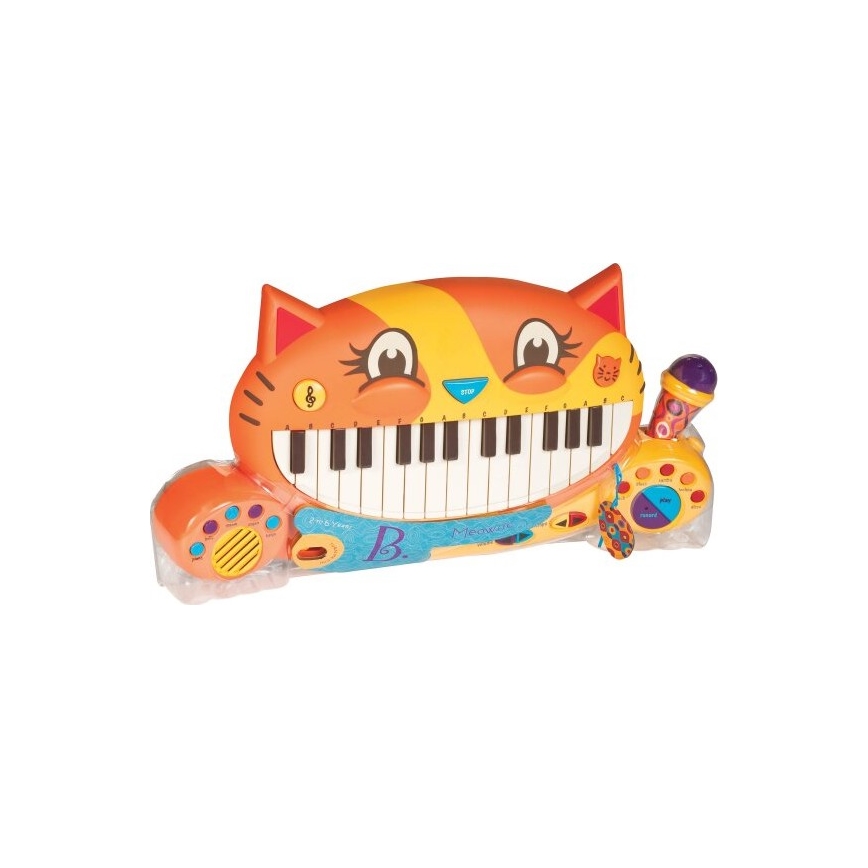 B-Toys - Detské piano s mikrofónom Kočka 4xAA