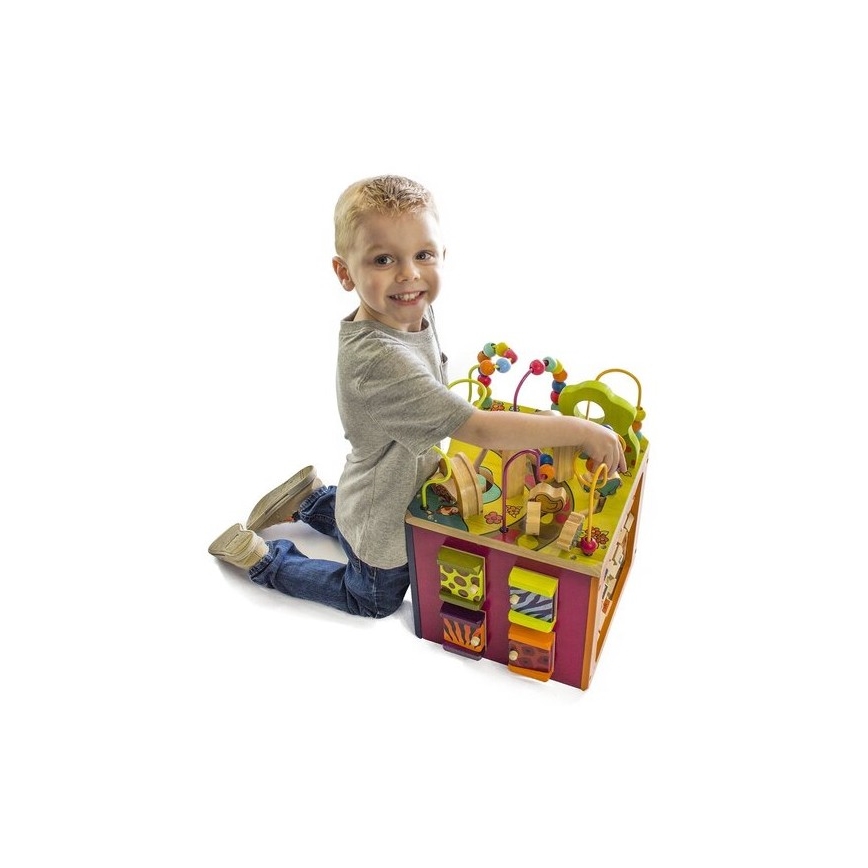 B-Toys - Interaktívna kocka Zoo gumovník