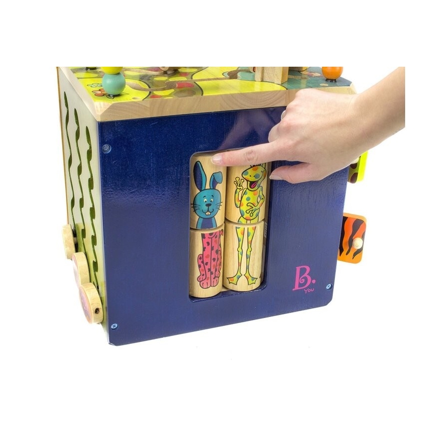 B-Toys - Interaktívna kocka Zoo gumovník