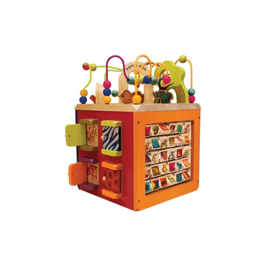B-Toys - Interaktívna kocka Zoo gumovník