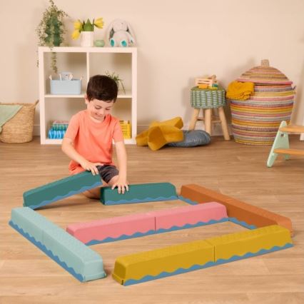 B-Toys - Prekážková dráha BALANCE & HOP 10 ks