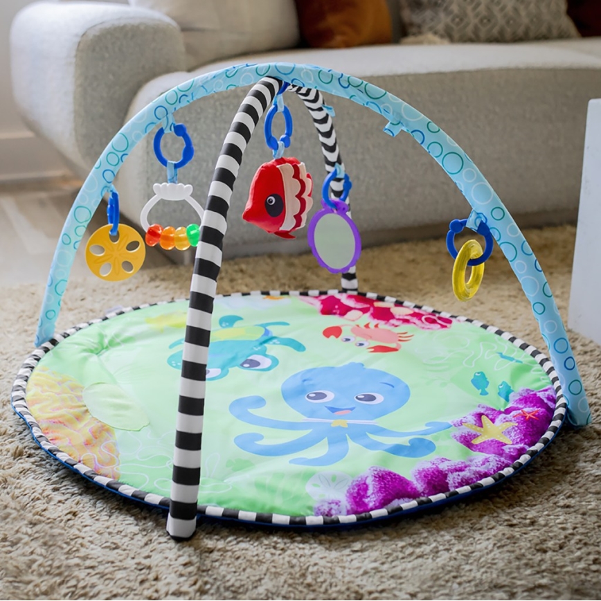 Baby Einstein - Detská hracia deka s vodnou podložkou 2v1 SEA FLOOR EXPLORERS