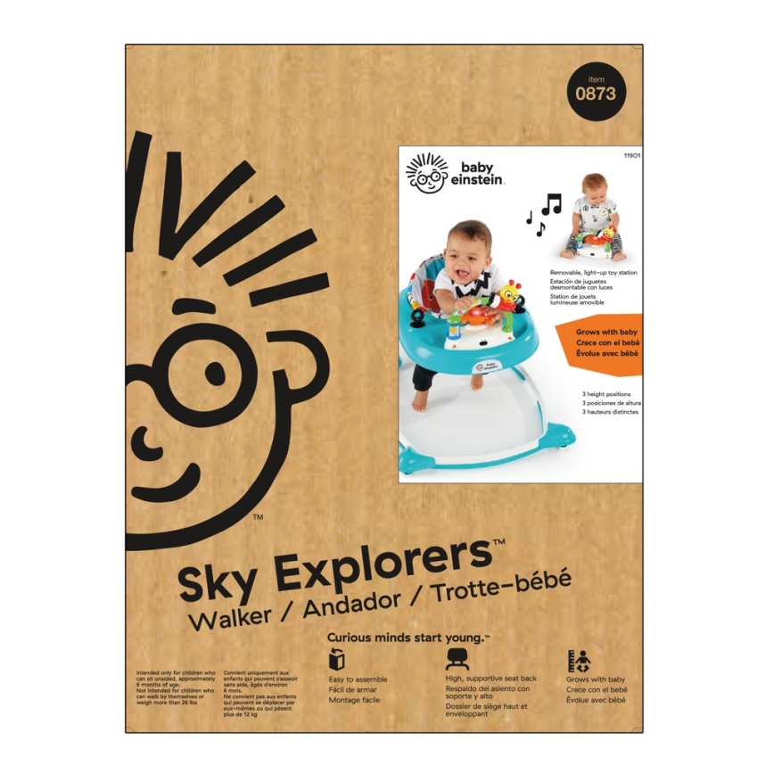 Baby Einstein - Detské chodítko SKY EXPLORERS WALKER 3xAA