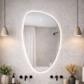 Baltica Design - Kúpeľňové nástenné zrkadlo s podsvietením STONE FLUID LED/15W/230V 4500K 92x55 cm IP65