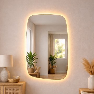 Baltica Design - LED Kúpeľňové nástenné zrkadlo s podsvietením STONE CALM LED/15W/230V 2700K 90x60 cm IP65