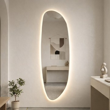 Baltica Design - LED Kúpeľňové nástenné zrkadlo s podsvietením STONE FLUID LED/15W/230V 4500K 155x50 cm IP65