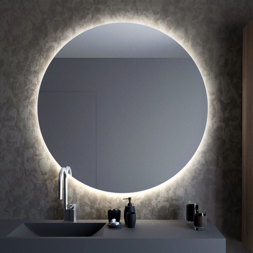 Baltica Design - LED kúpeľňové nástenné zrkadlo s podsvietením BRIGHT LED/15W/230V 4500K pr. 80 cm IP65