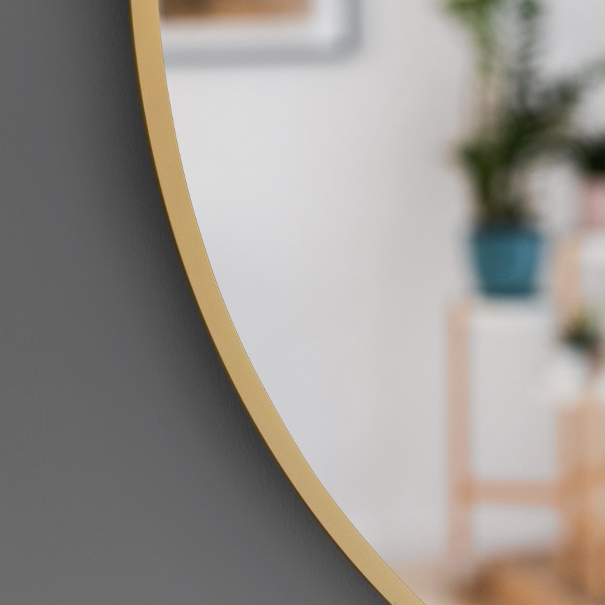 Baltica Design - LED kúpeľňové nástenné zrkadlo s podsvietením BRIGHT LED/15W/230V 3000K pr. 80 cm IP65 zlaté