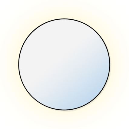 Baltica Design - LED nástenné zrkadlo do kúpeľne s podsvietením BRIGHT LED/15W/230V 4500K pr. 80 cm IP65 čierne
