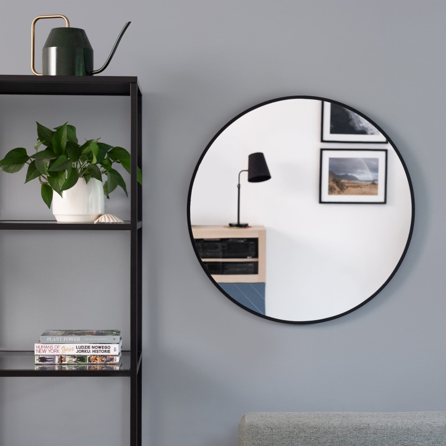 Baltica Design - LED Kúpeľňové nástenné zrkadlo s podsvietením BRIGHT LED/15W/230V 4500K pr. 50 cm IP65 čierna