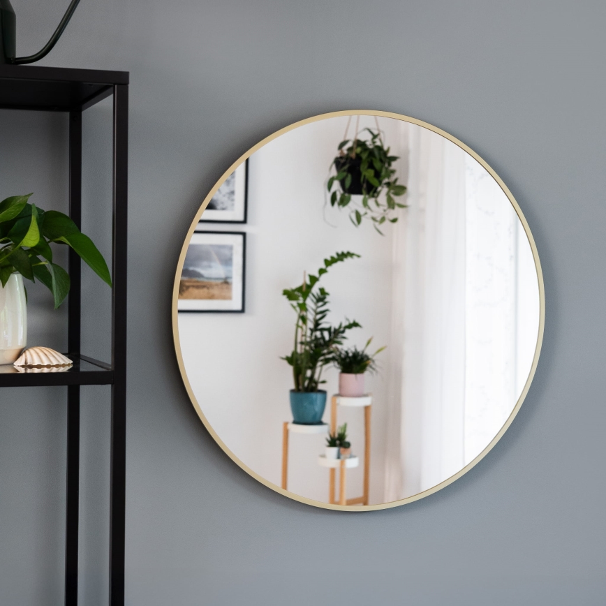 Baltica Design - LED Kúpeľňové nástenné zrkadlo s podsvietením BRIGHT LED/15W/230V 4500K, priemer 100 cm, IP65, zlaté