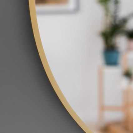 Baltica Design - LED kúpeľňové nástenné zrkadlo s podsvietením BRIGHT LED/15W/230V 4500K pr. 60 cm IP65 zlatá