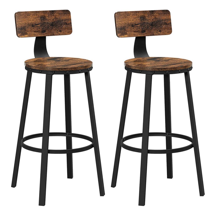 Barová stolička AVEN hnedá/čierna