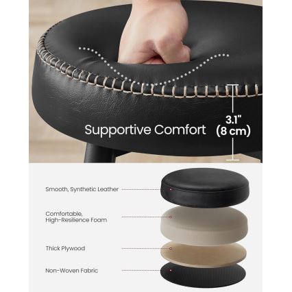 Barová stolička LIOR čierna