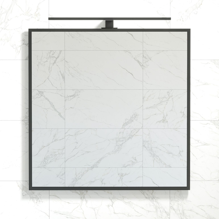 BATH DELUXE 01-080-05-02-00 - Kúpeľňové zrkadlo BORGSTED 80x80 cm čierna