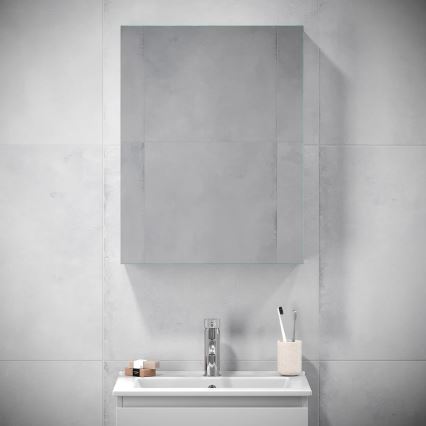 BATH DELUXE 02-050-63-01-01 - Zrkadlová kúpeľňová skrinka KENWOOD 65x50 cm matná biela