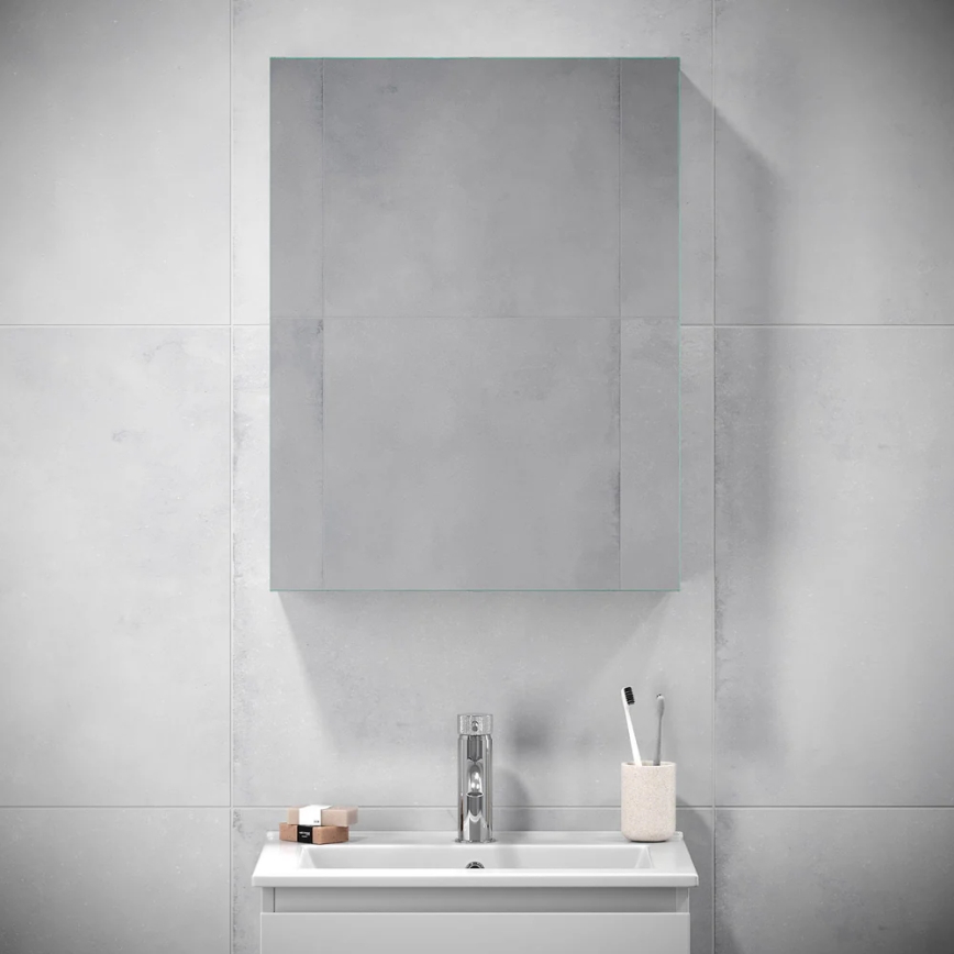 BATH DELUXE 02-050-63-01-01 - Zrkadlová kúpeľňová skrinka KENWOOD 65x50 cm matná biela