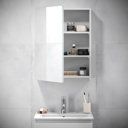 BATH DELUXE 02-050-63-01-01 - Zrkadlová kúpeľňová skrinka KENWOOD 65x50 cm matná biela